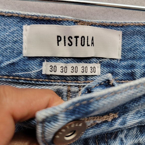 PISTOLA DISTRESSED CUT-OFF DENIM SKIRT, SIZE 30, NWT - Picture 4 of 8